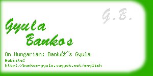 gyula bankos business card